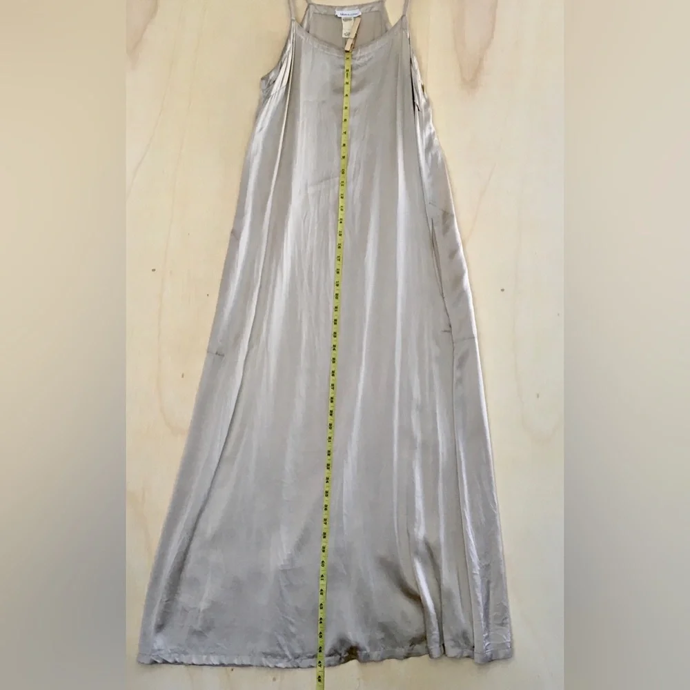 Blue Les Copains Champagne Silk Gown and Coat - Picture 13 of 13